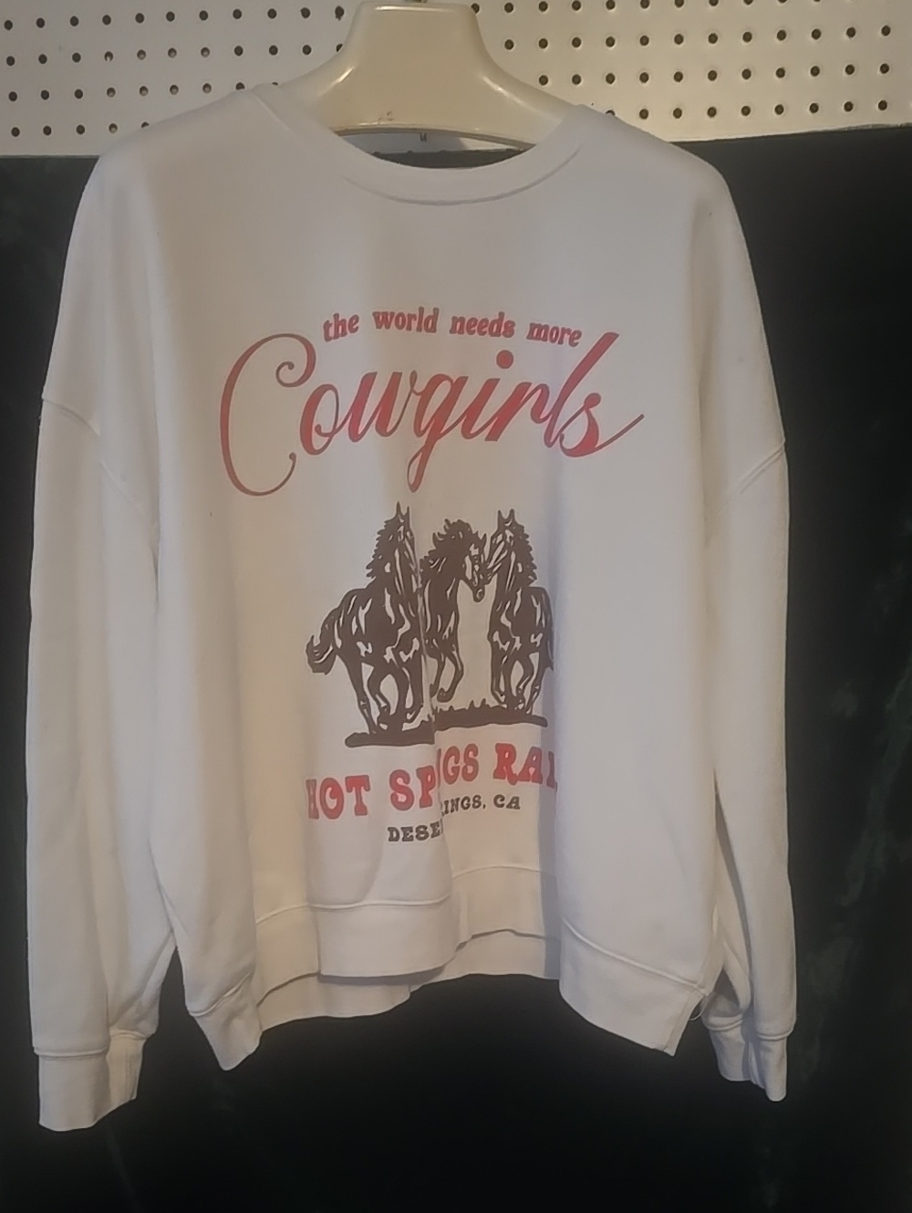 Grayson Threads White Sweatshirt with Pink & Brown Graphic